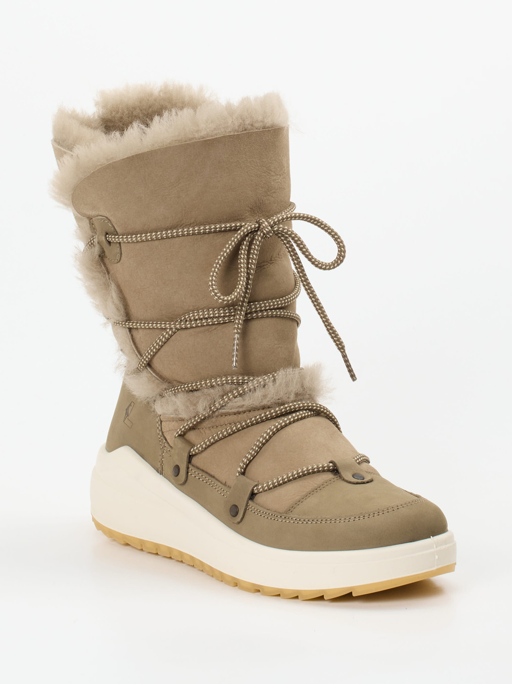 Lackner – Winterboots aus Veloursleder sandfarben
