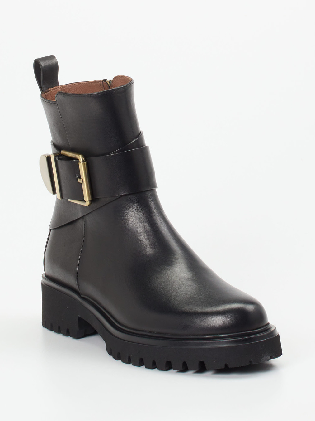 Konstantin Starke – Biker Boots aus Kalbleder schwarz