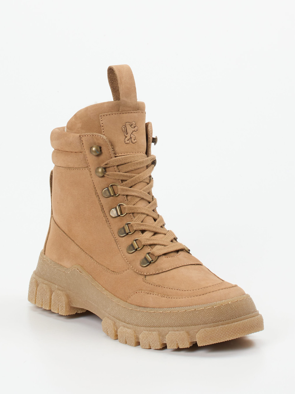 Werner – Schnürboots aus Nubukleder in Beige