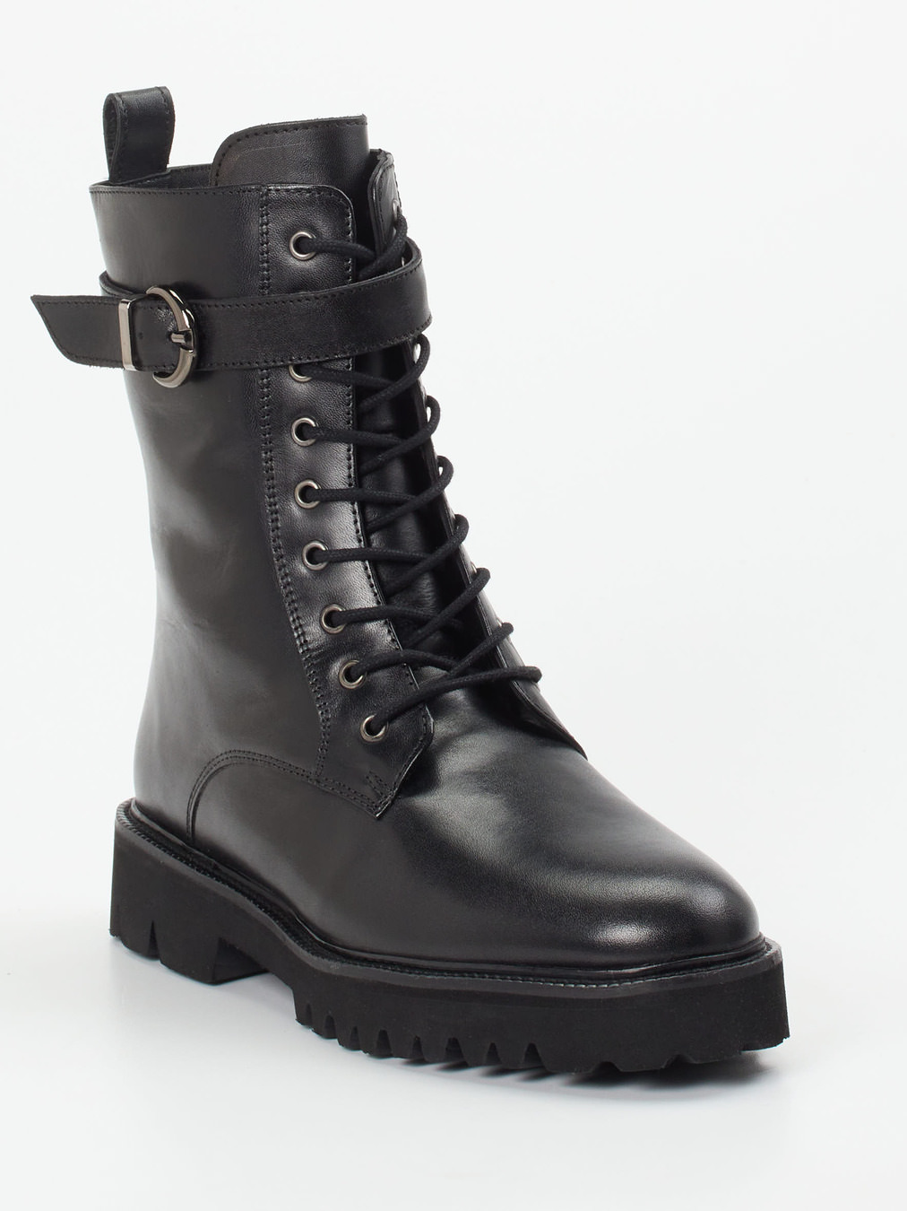 Ralph Harrison – Schnürboots aus Kalbleder Schwarz