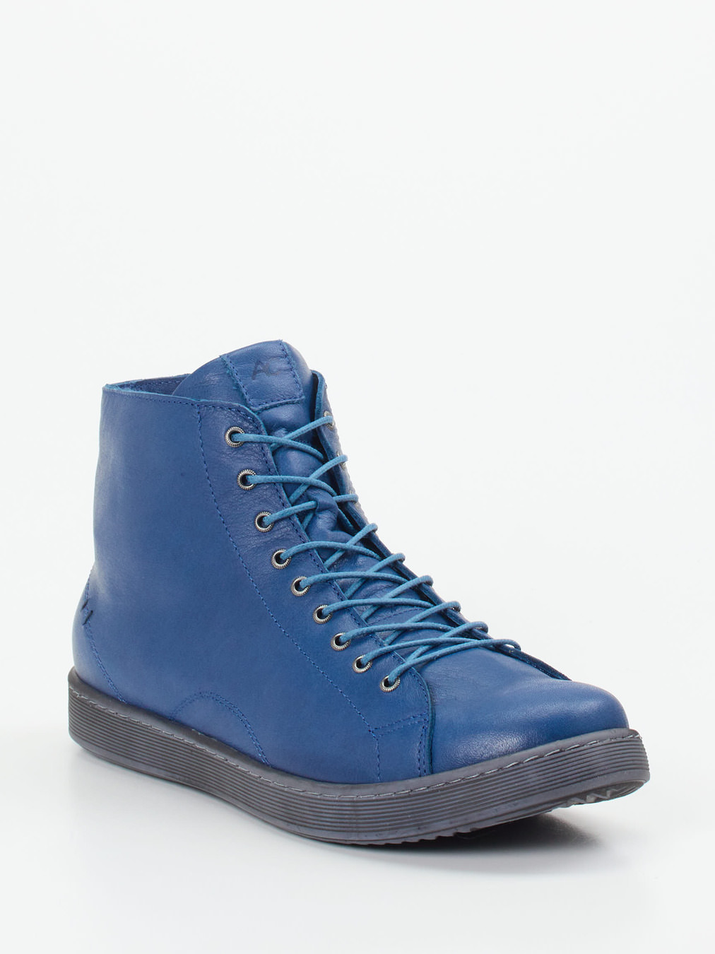 Andrea Conti – Schnürboots aus Kalbleder Marineblau