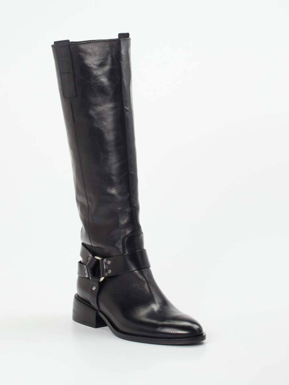 Konstantin Starke – Kniestiefel aus Kalbleder Schwarz