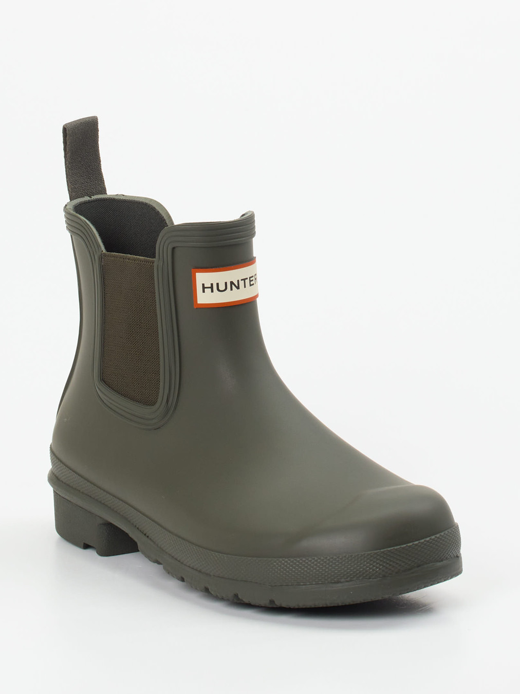 Hunter – Chelsea-Stiefelette aus Gummi Olivgrün