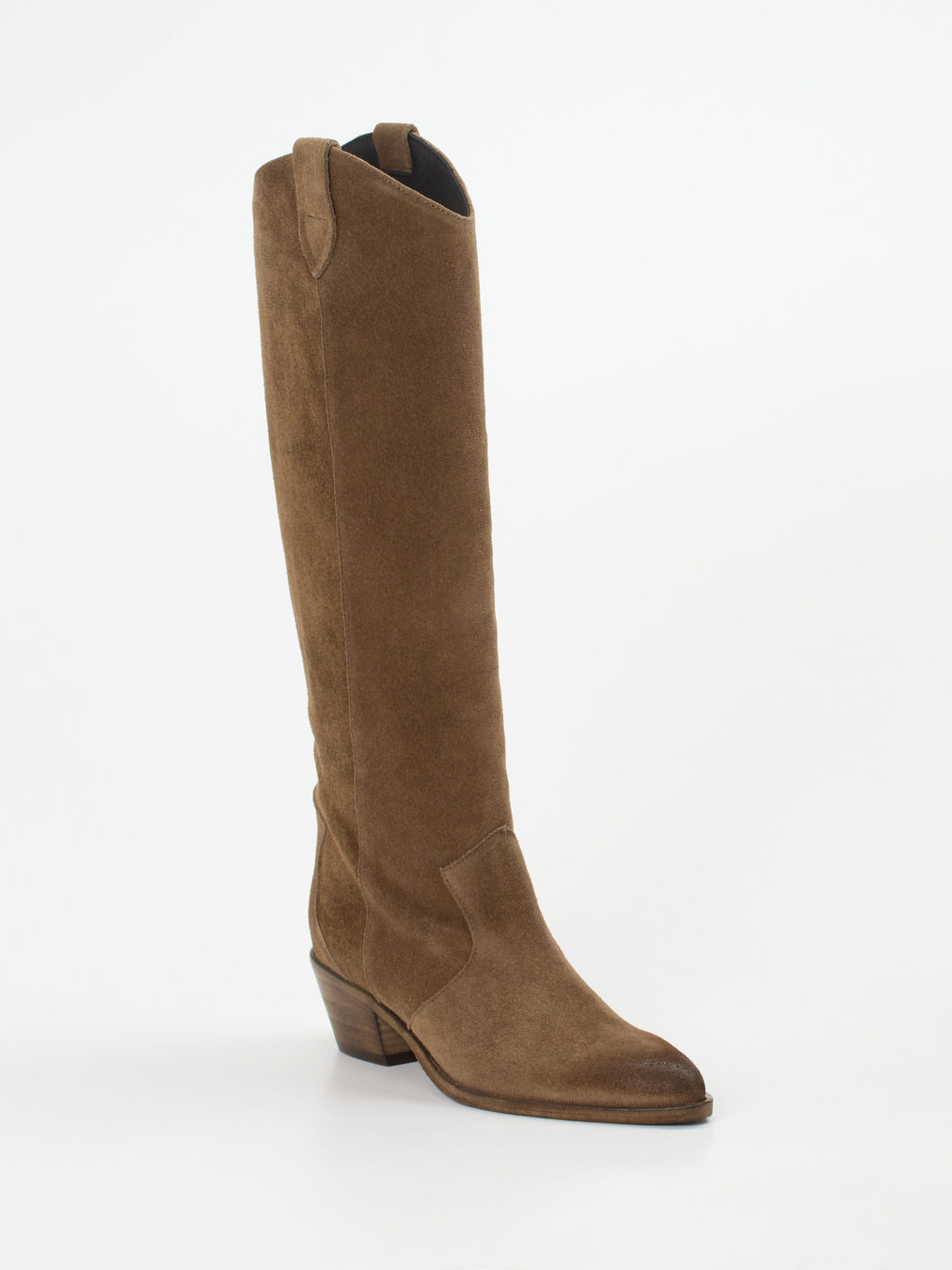 Andrea Puccini – Western-Boots aus Veloursleder Braun