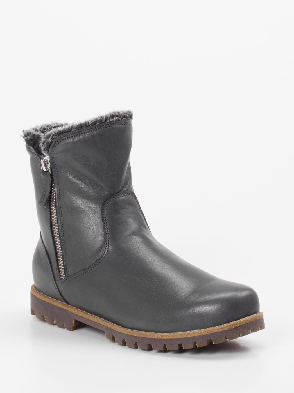 Andrea Conti – Stiefelette aus Kalbleder anthrazitgrau