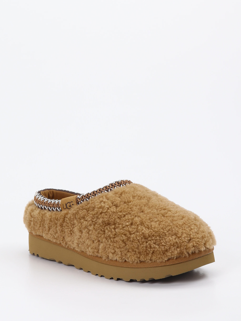 UGG – Fell-Pantoletten aus Lammfell karamellbraun