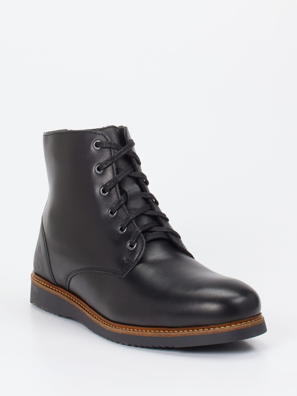 Ralph Harrison Country – Schnürboots aus Fettleder Schwarz