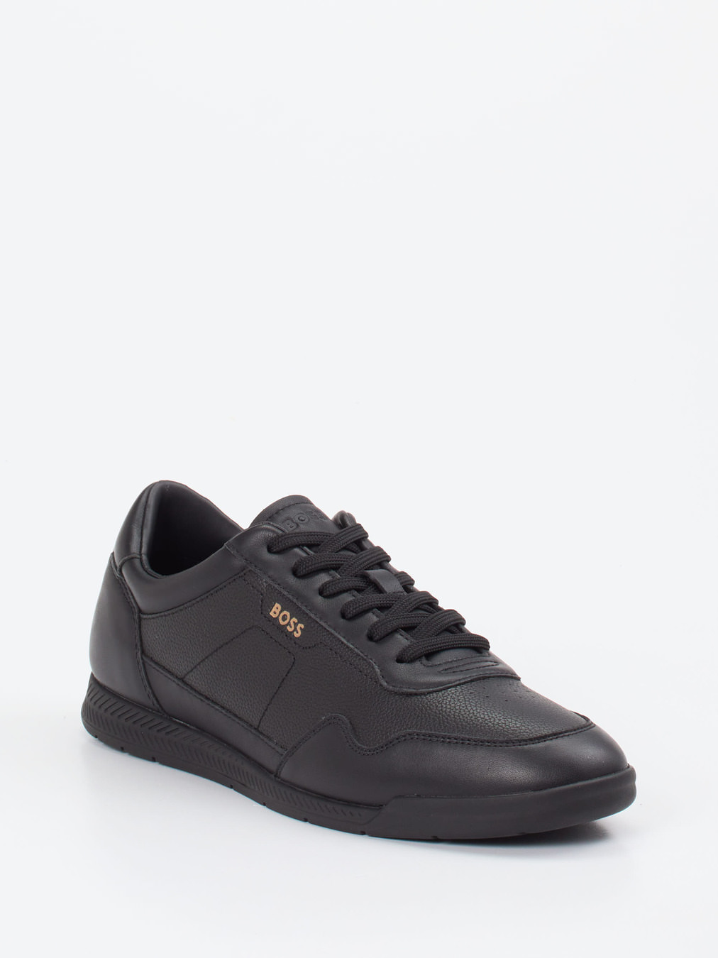 Boss – Sneaker aus Leder in Schwarz
