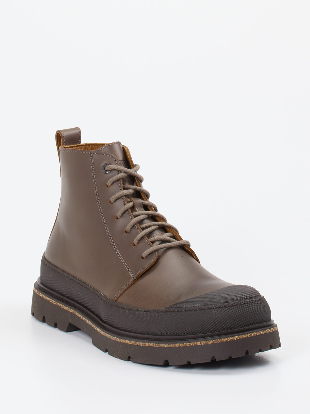Birkenstock – Schnürboots aus Fettleder mittelbraun