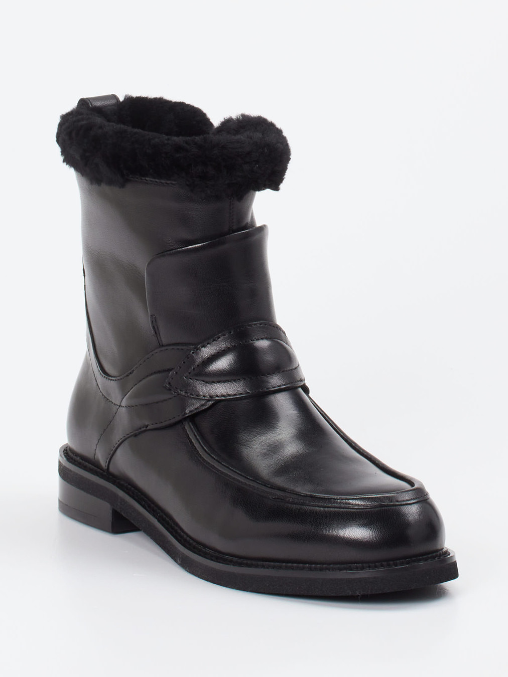 Ginger & Glove – Stiefelette aus Lammleder schwarz