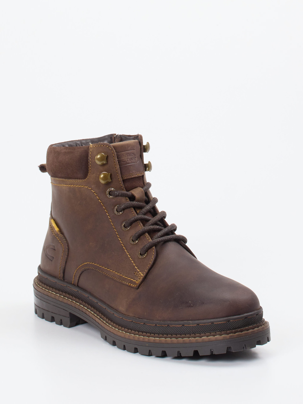 Camel Active – Schnürboots aus Fettleder dunkelbraun