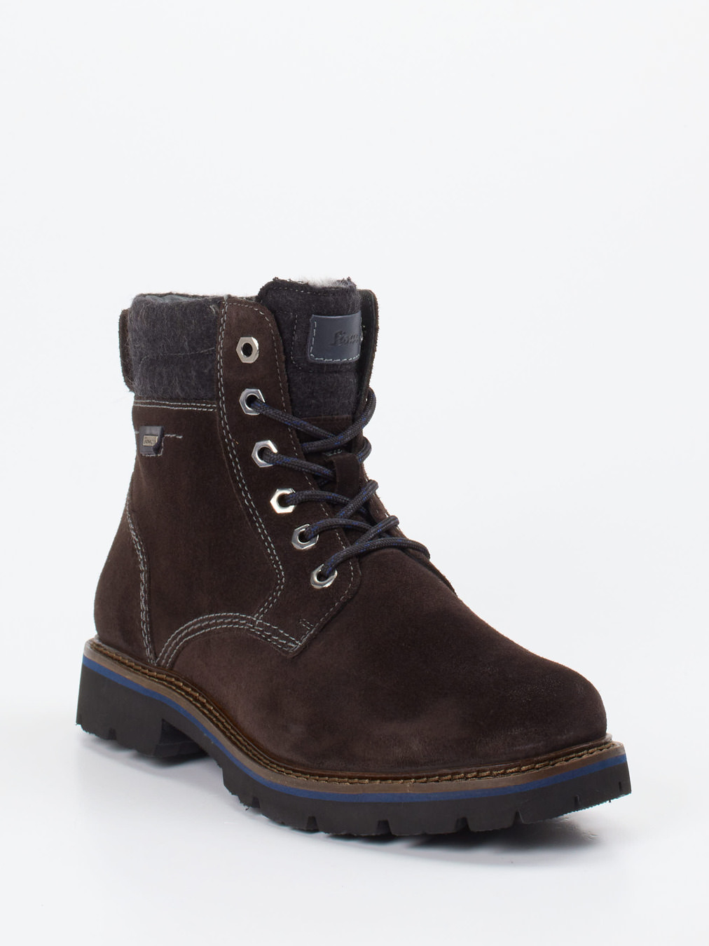 Sioux – Schnürboots aus Veloursleder dunkelbraun