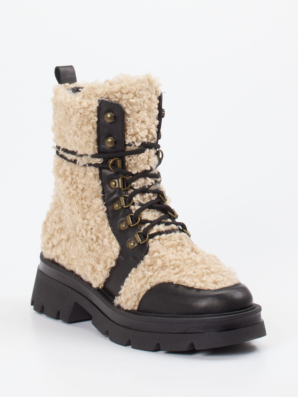 Konstantin Starke – Schnürboots aus Textil in Beige