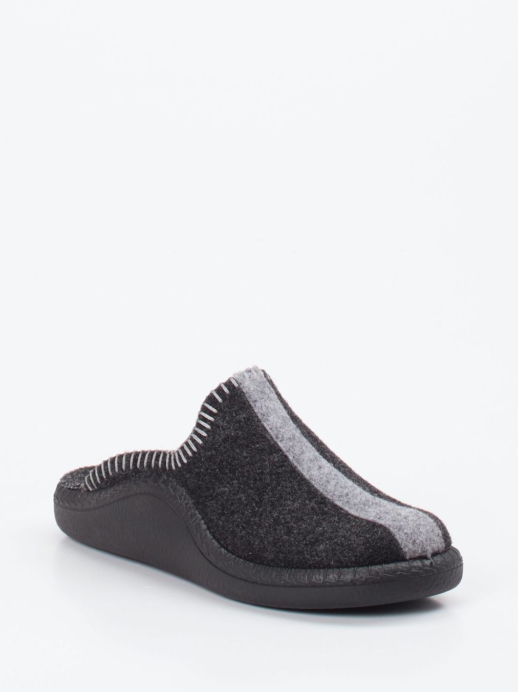 Josef Seibel Relax – Filzpantoffeln aus Filz in Anthrazit