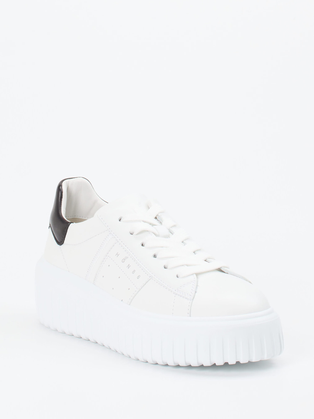 Hogan – Plateau-Sneaker aus Kalbleder weiß