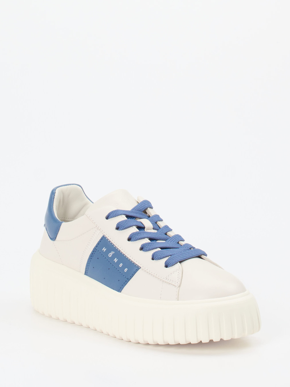 Hogan – Plateau-Sneaker aus Kalbleder Elfenbeinweiß