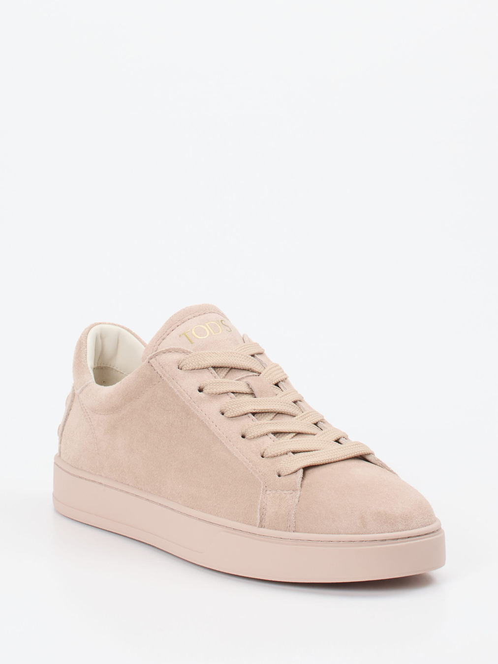 Tod's – Sneaker aus Veloursleder in Beige