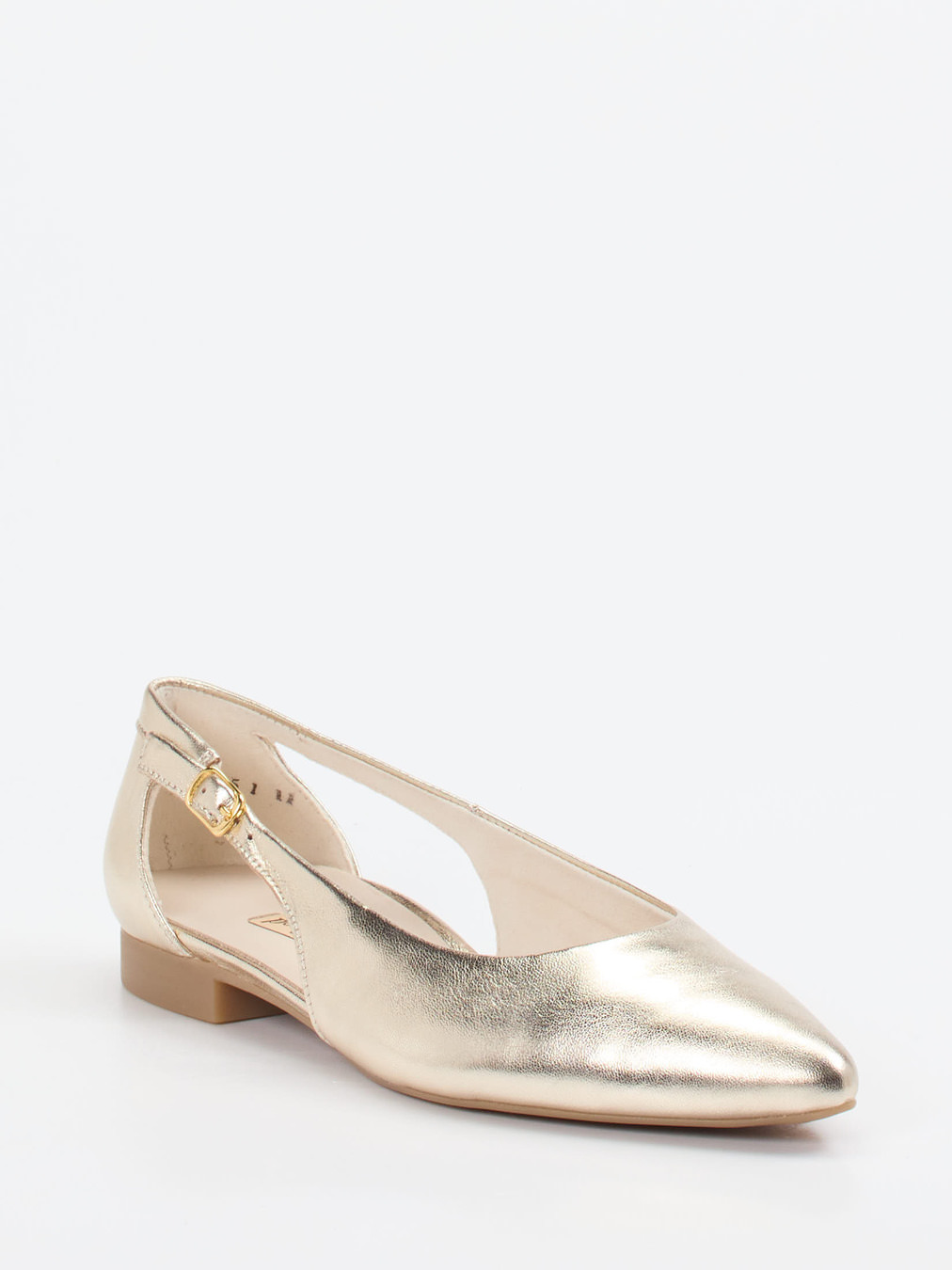 Paul Green – Ballerinas aus Metallicleder goldfarben