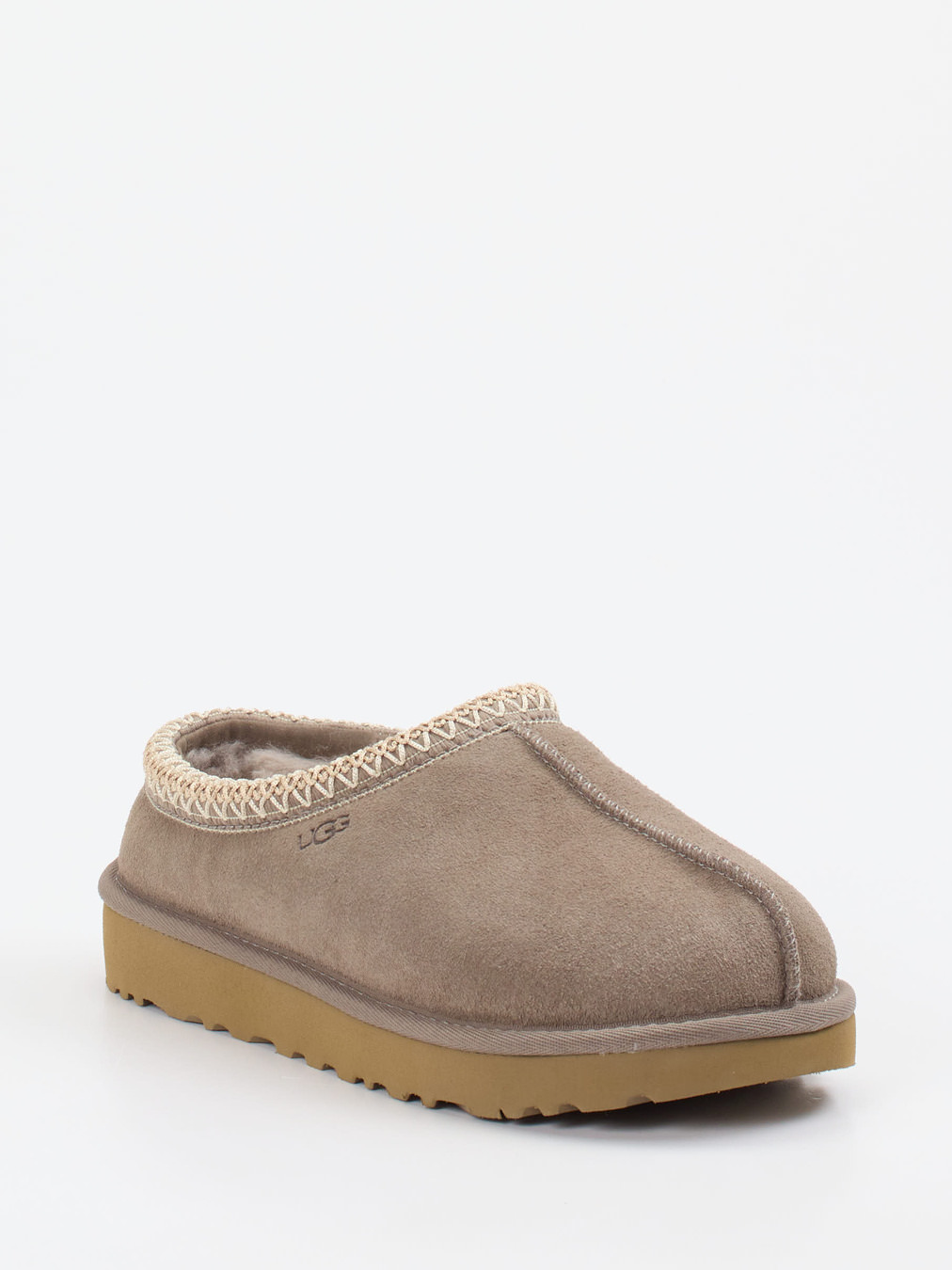 UGG – Lammfell-Slipper aus Veloursleder taupe