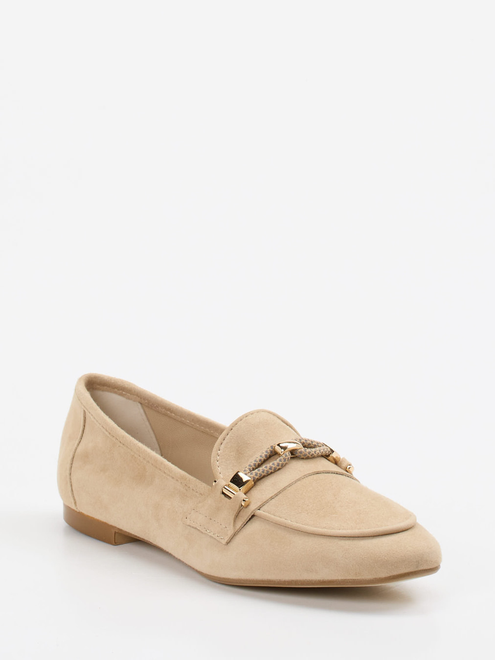 Andrea Puccini – Loafer aus Veloursleder beige