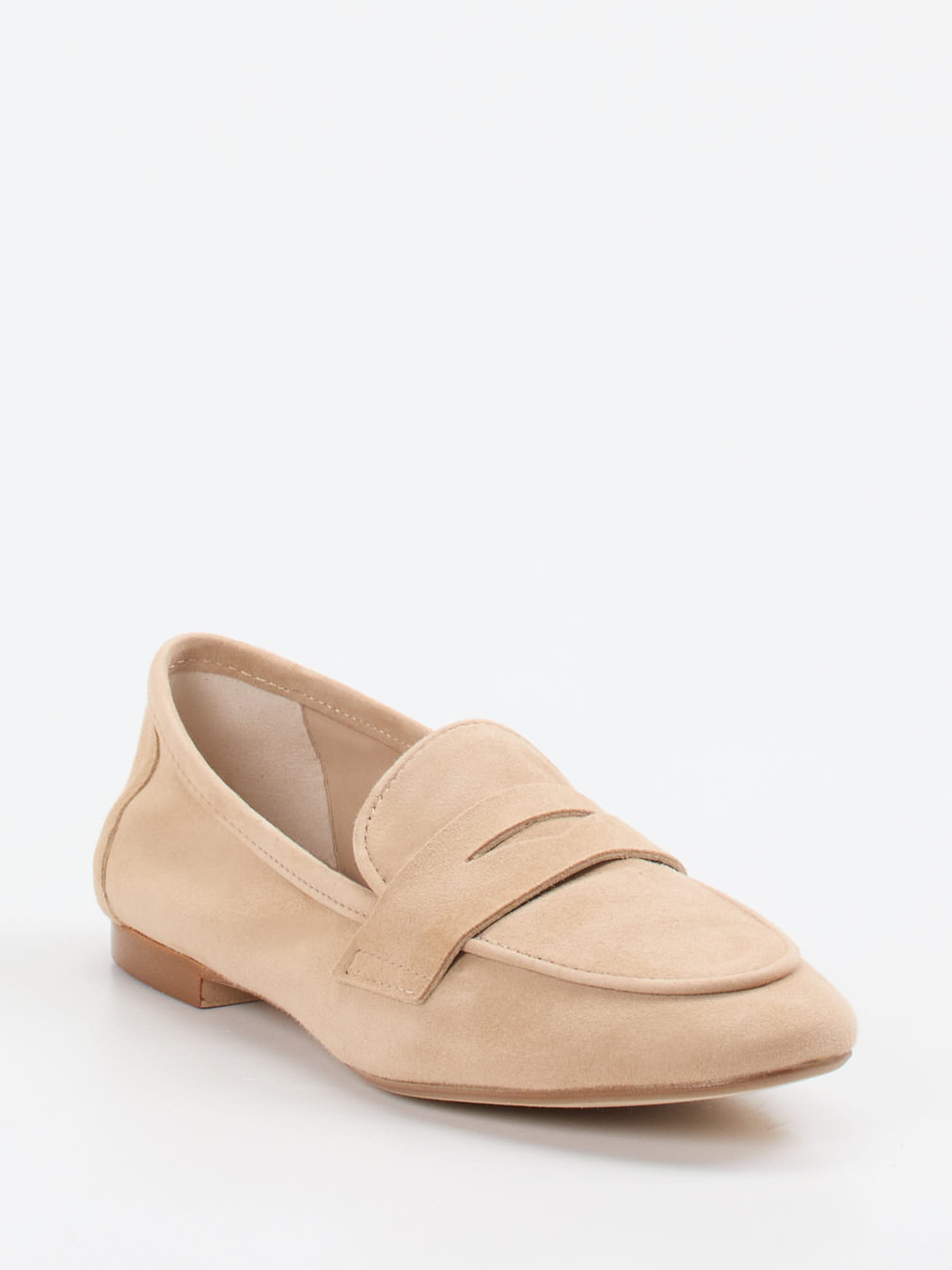 Andrea Puccini – Loafer aus Veloursleder beige