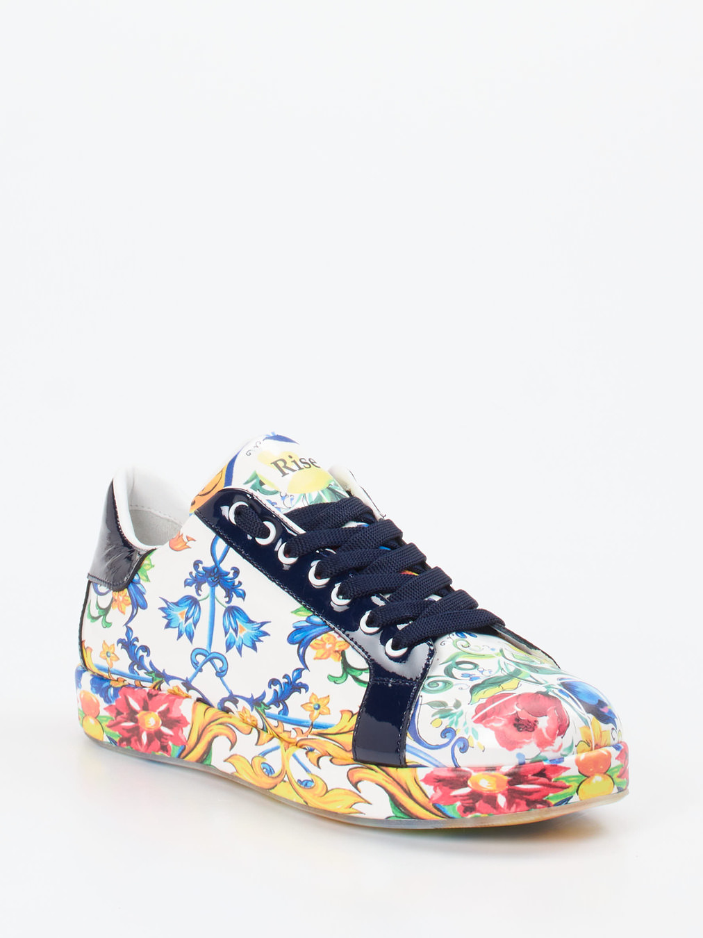 Rise – Sneaker aus geprägtem Leder mit Barockprint