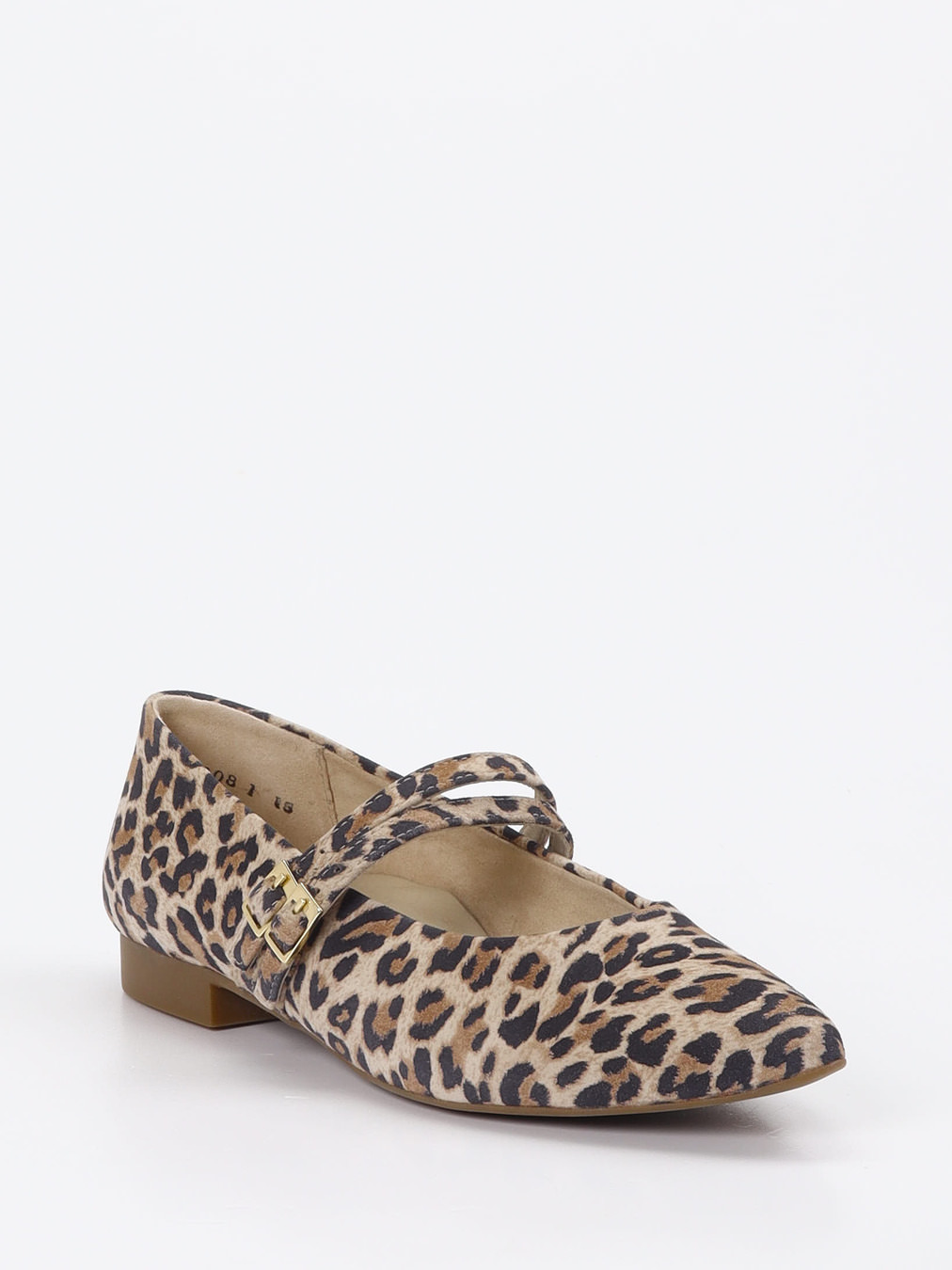 Paul Green – Spangenpumps aus Veloursleder im Leoprint