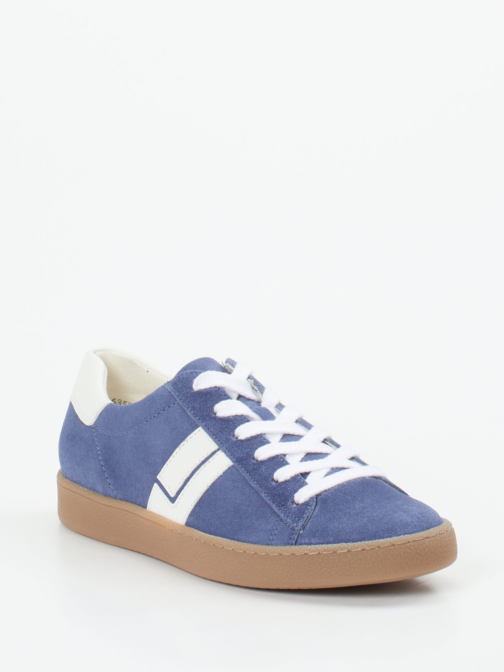 Paul Green – Sneaker aus Veloursleder in Jeansblau