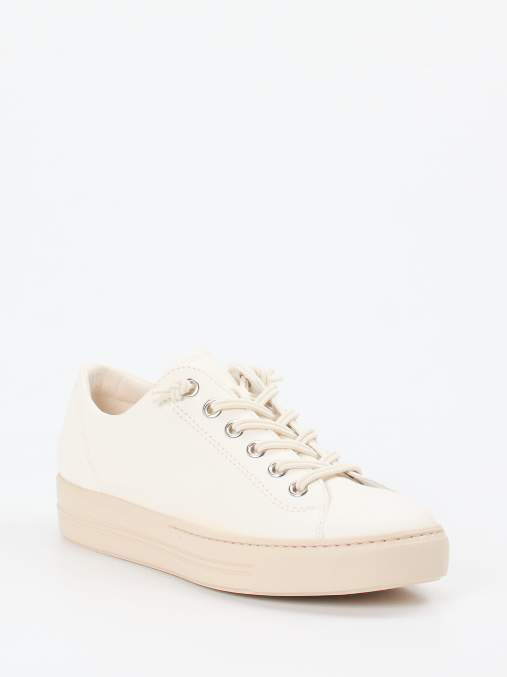 Paul Green – Sneaker aus Kalbleder cremeweiß