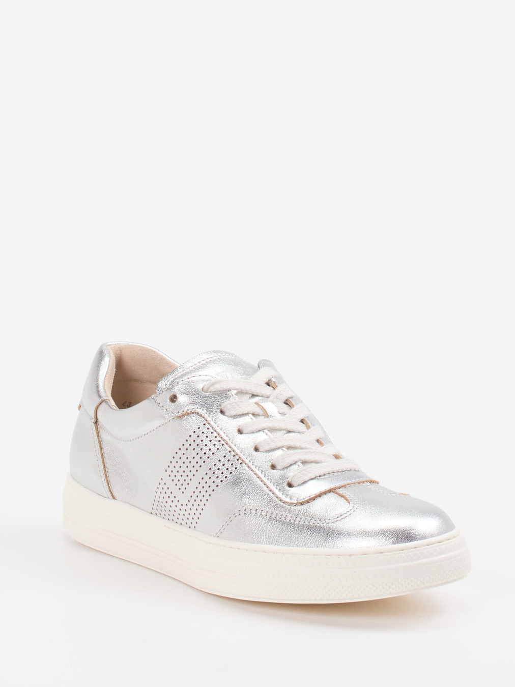 Paul Green – Sneaker aus Metallicleder silber