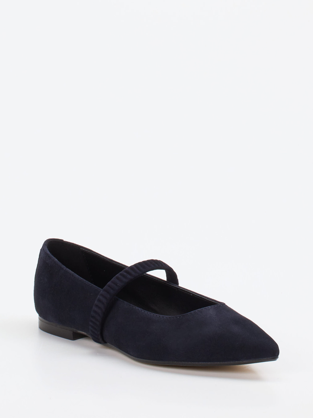 Andrea Puccini – Mary Jane Ballerinas aus Veloursleder Blau