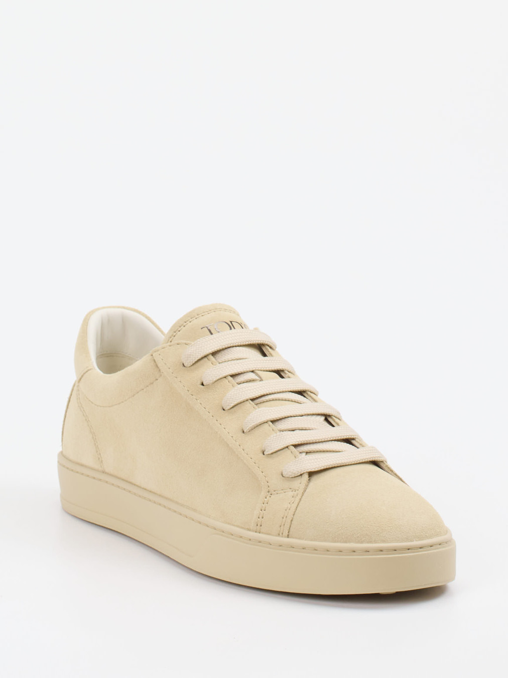 Tod's – Sneaker aus Veloursleder beige