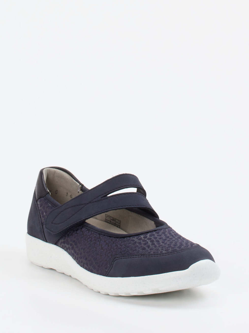Waldläufer – Mary Janes aus Stretchmaterial navyblau