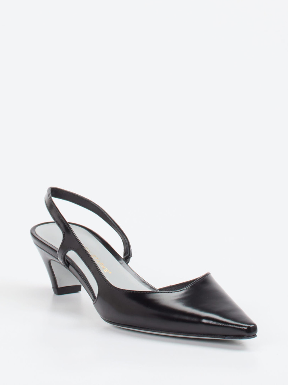 Konstantin Starke – Slingback-Pumps aus Hochglanzleder schwarz