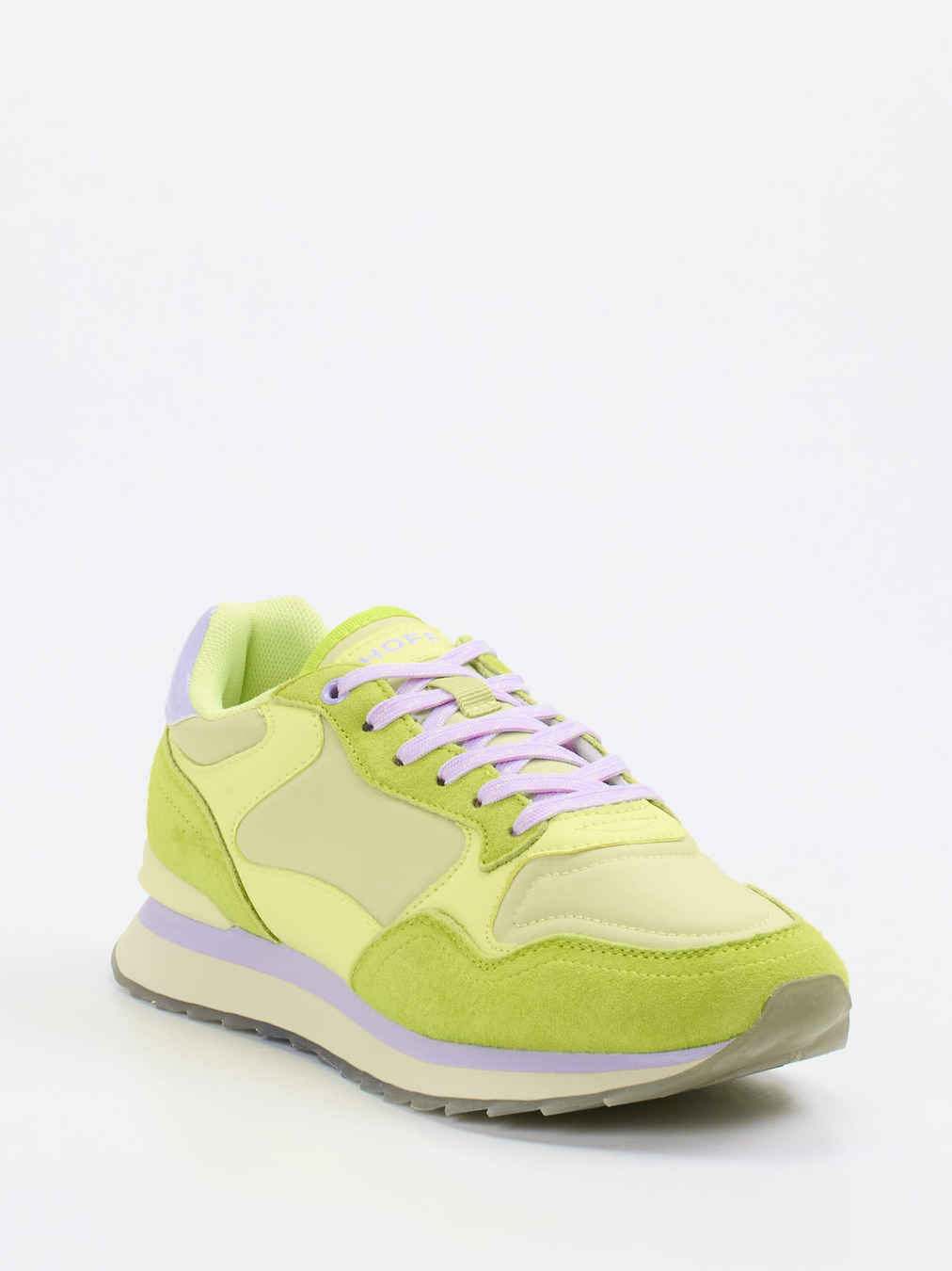 THE HOFF BRAND – Sneaker aus Textil und Veloursleder grün