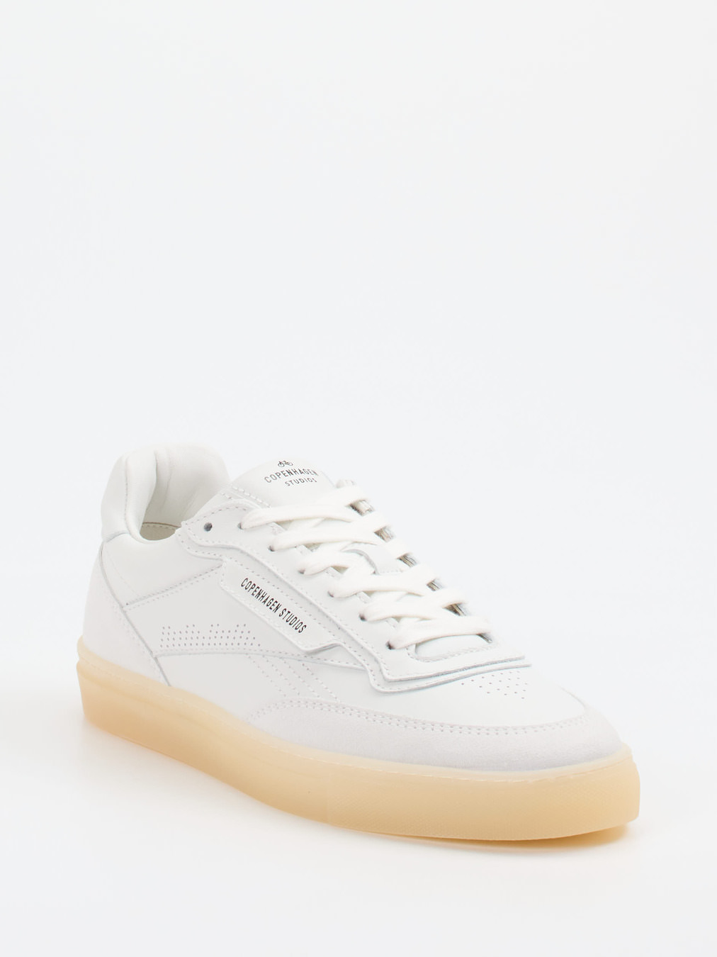 Copenhagen – Sneaker aus Veloursleder weiß