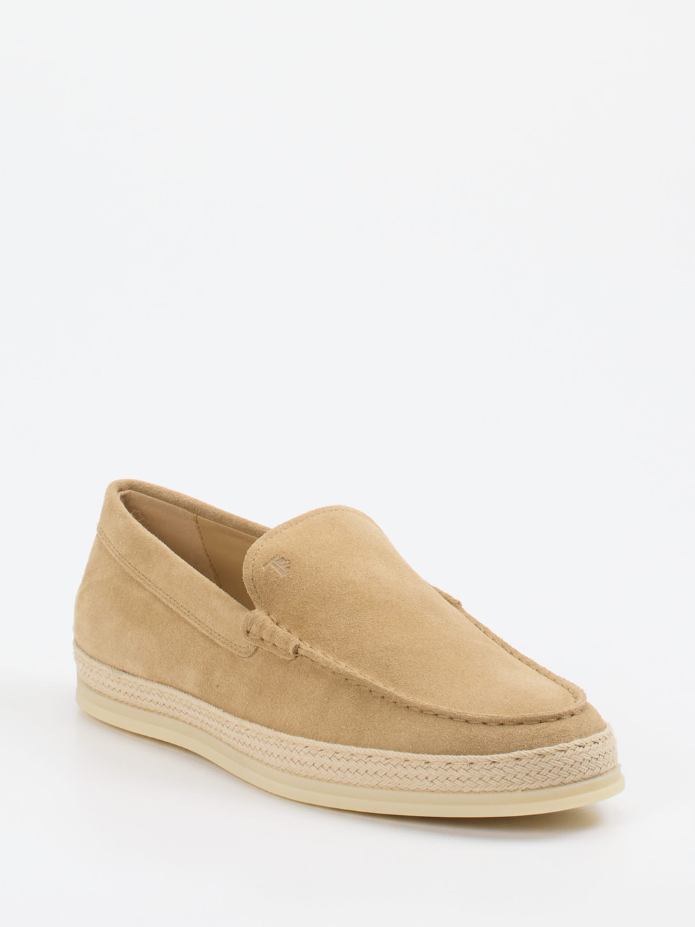 Tod's – Loafer aus Veloursleder in Sandbeige