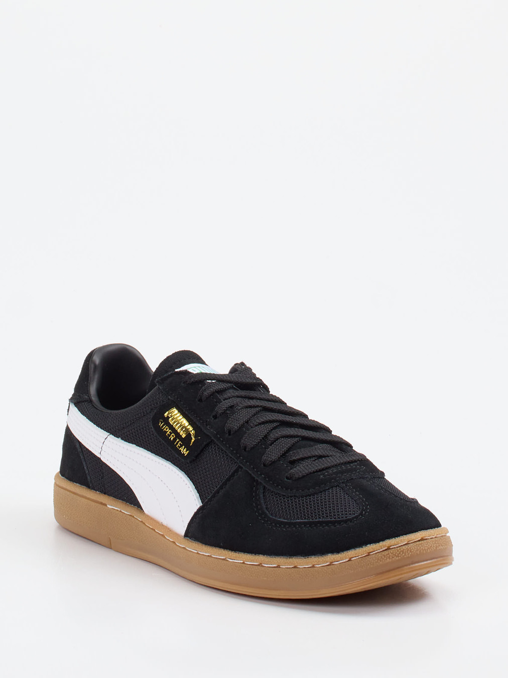 Puma – Retro-Sneaker aus Veloursleder Schwarz