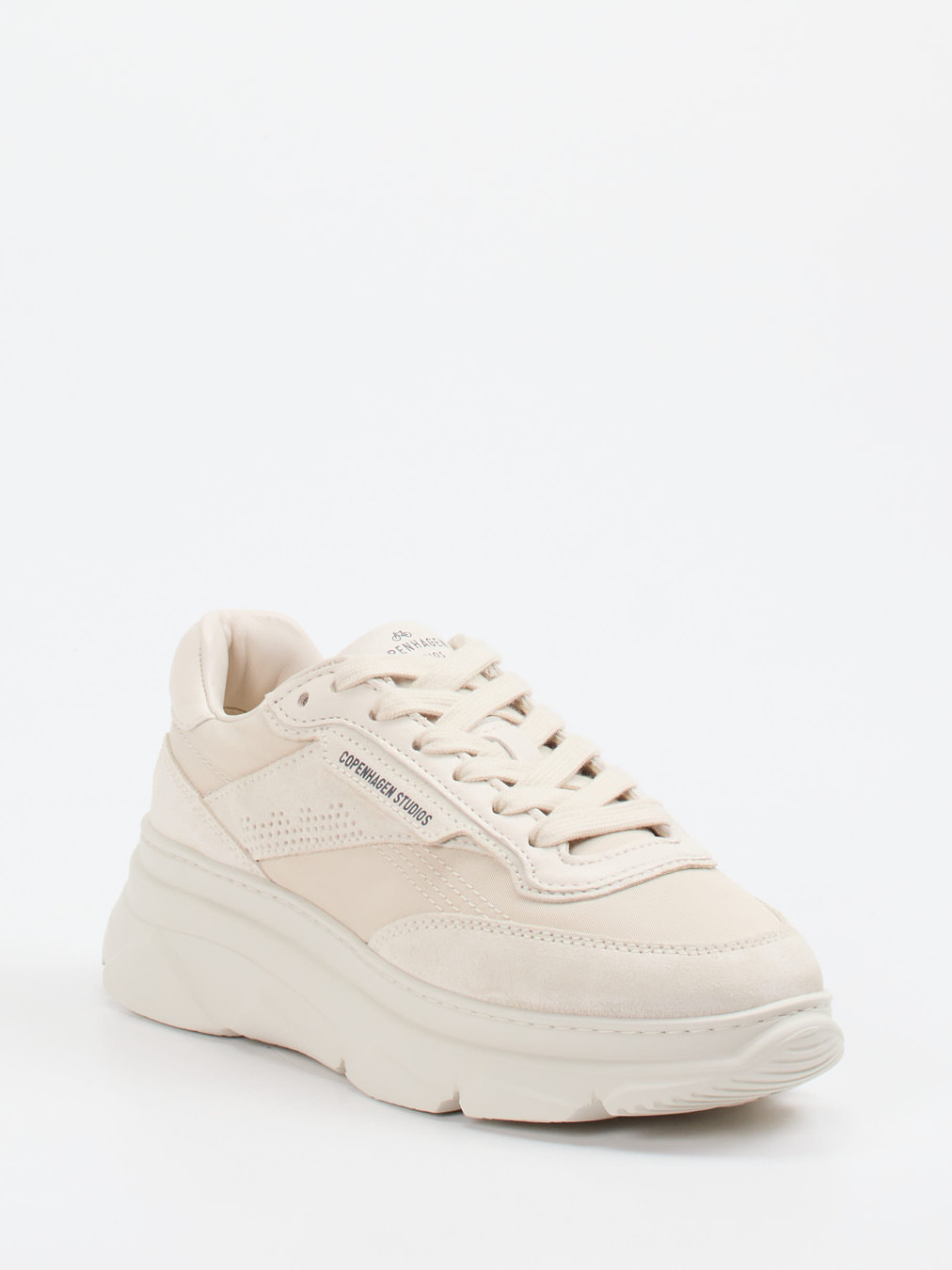 Copenhagen – Chunky Sneaker aus Veloursleder Beige