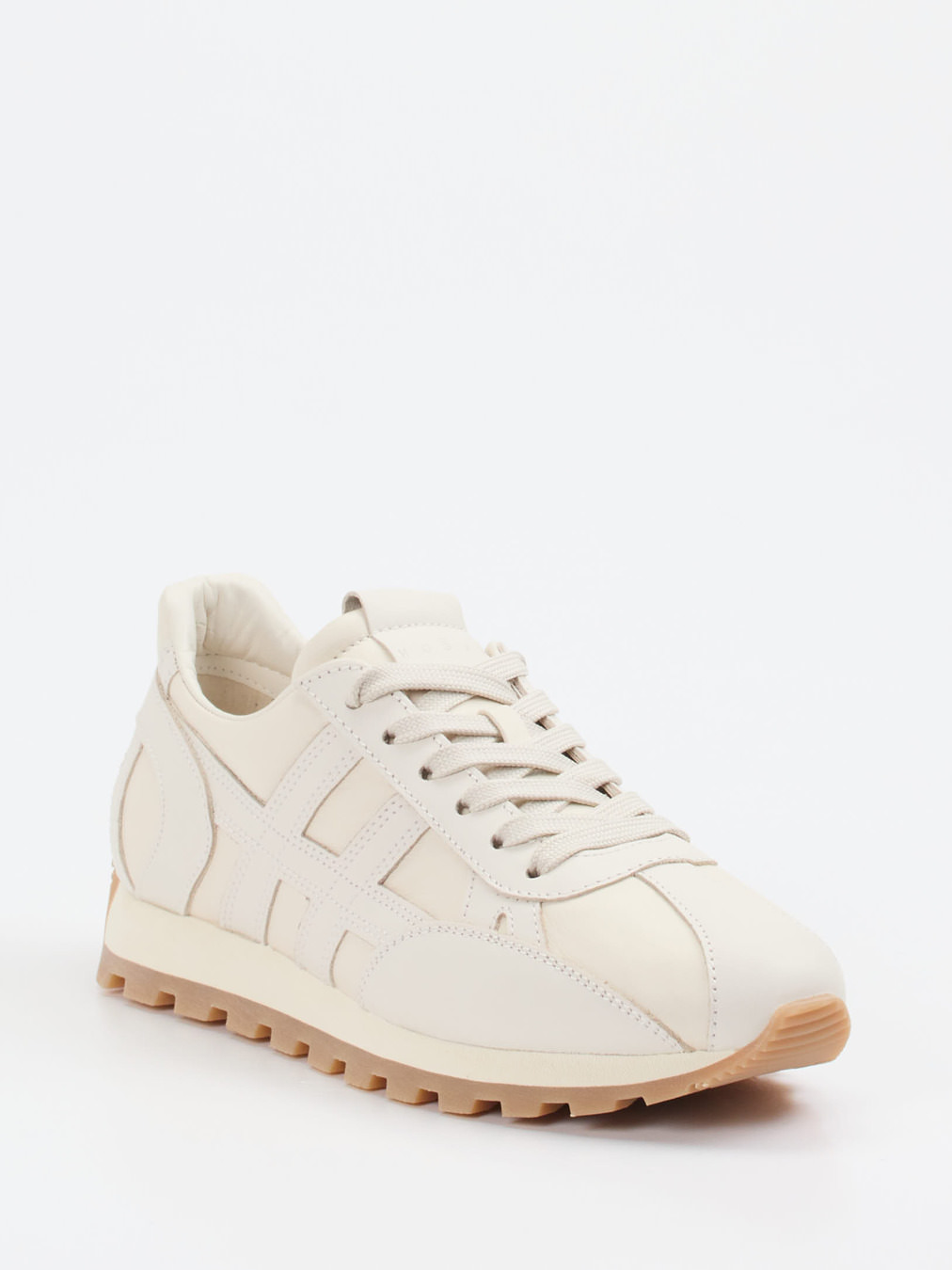 Hogan – Sneaker aus Kalbleder in Cremeweiß