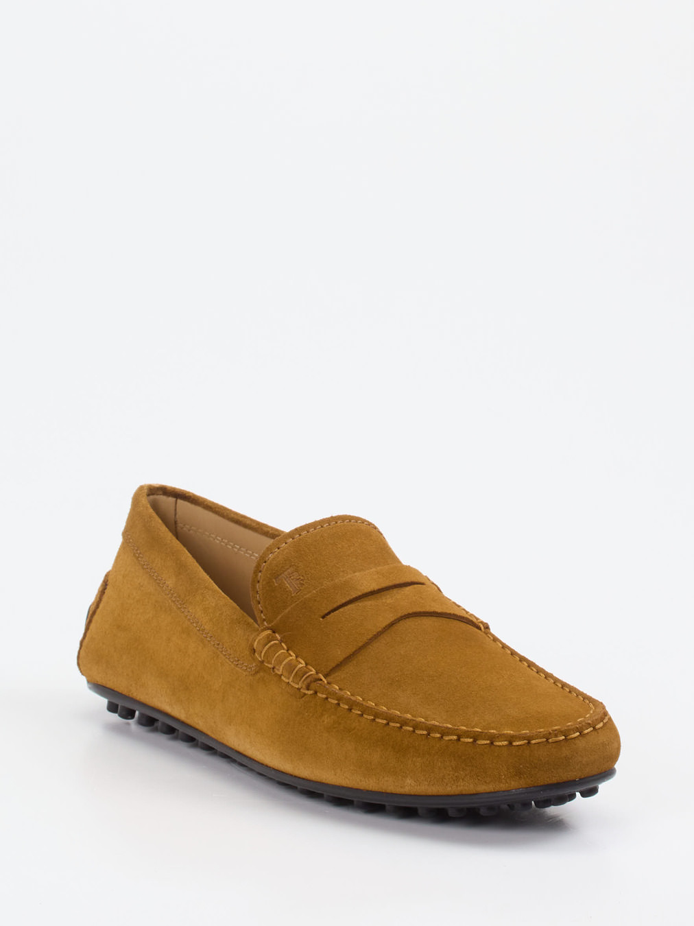 Tod's – Loafer aus Veloursleder Cognacbraun