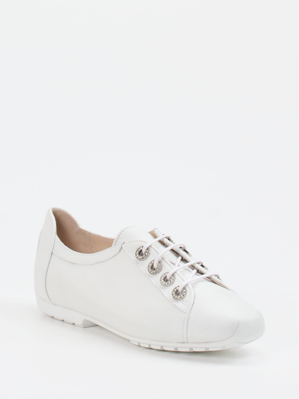 Mania – Bequem-Sneaker aus Lammleder Weiß