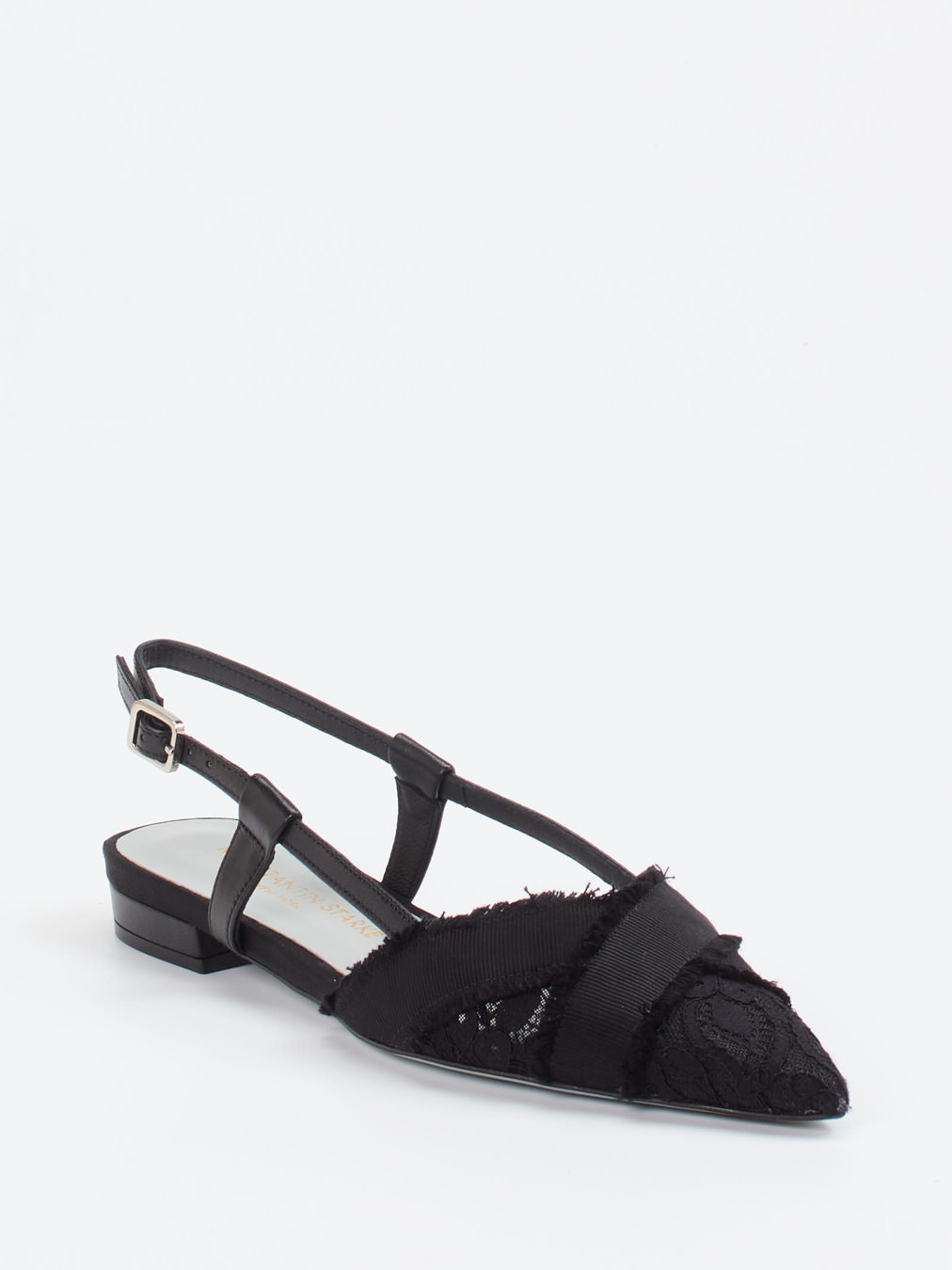 Konstantin Starke – Slingback-Ballerinas aus Spitze schwarz