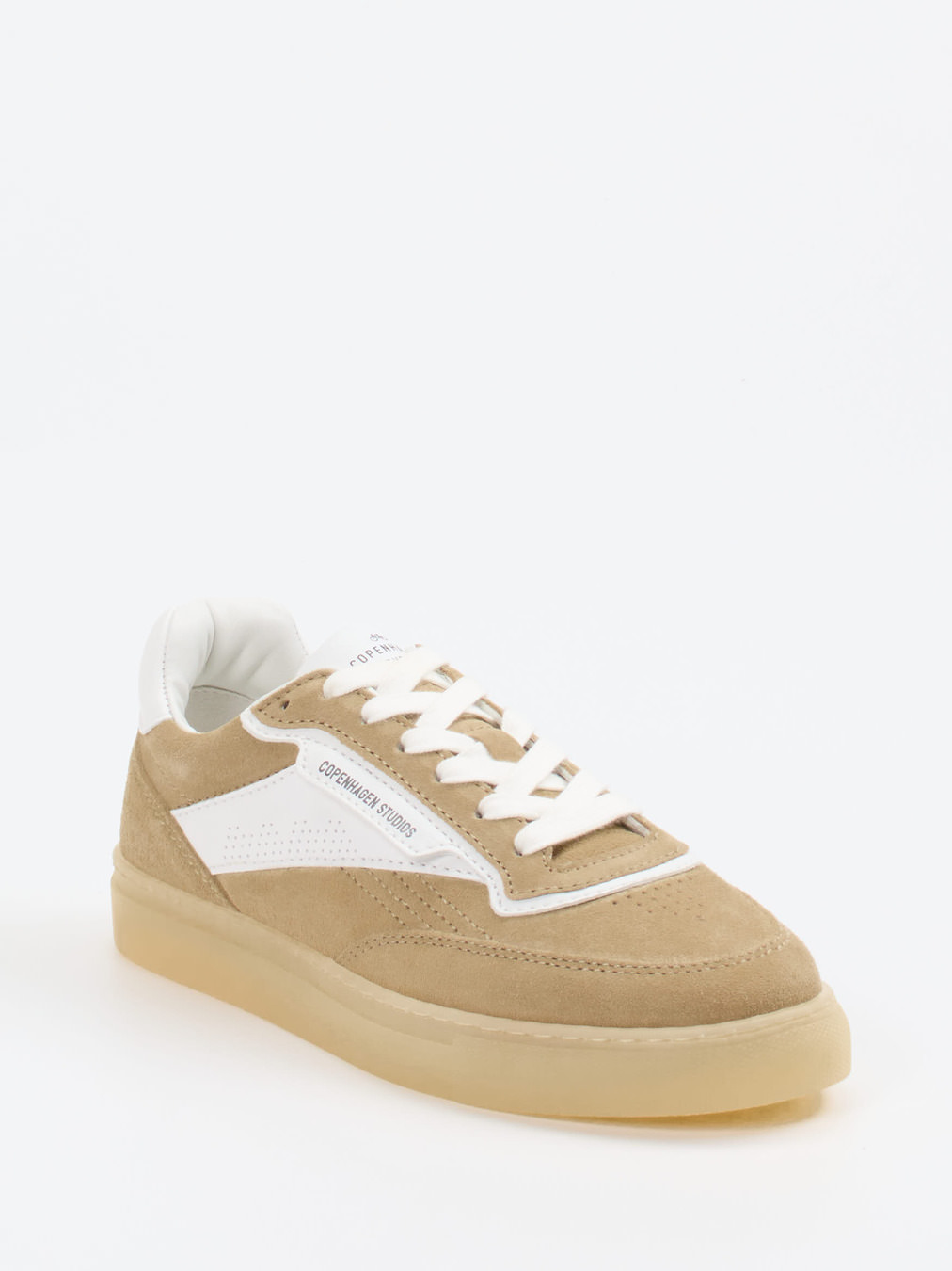 Copenhagen – Sneaker aus Veloursleder Sandbeige
