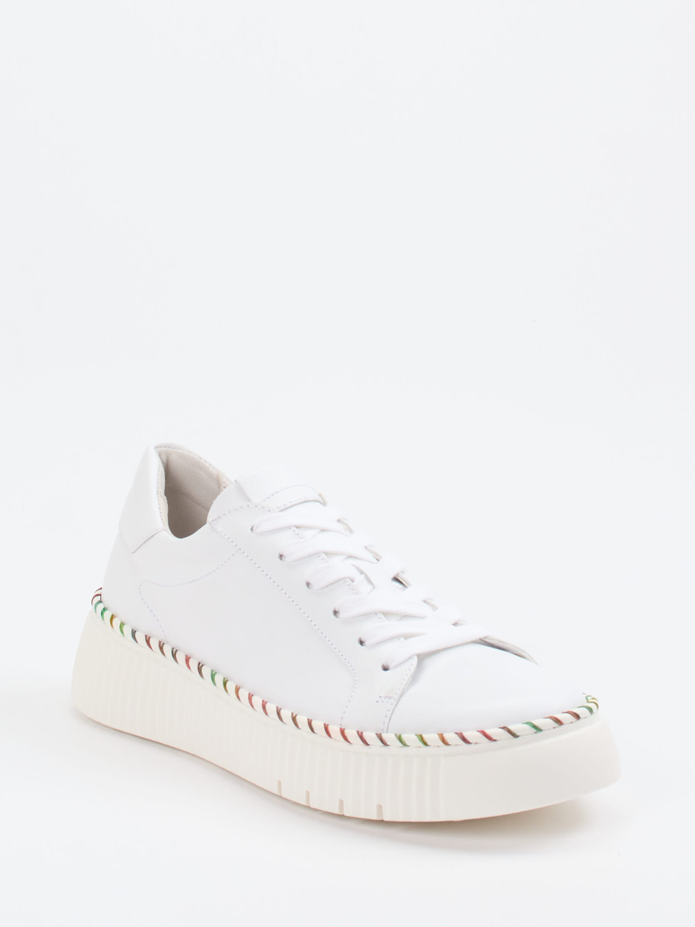 Gabor – Plateau-Sneaker aus Kalbleder Weiß