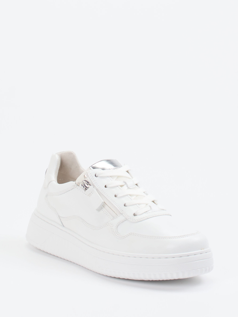 Gabor Comfort – Sneaker aus Kalbleder weiß