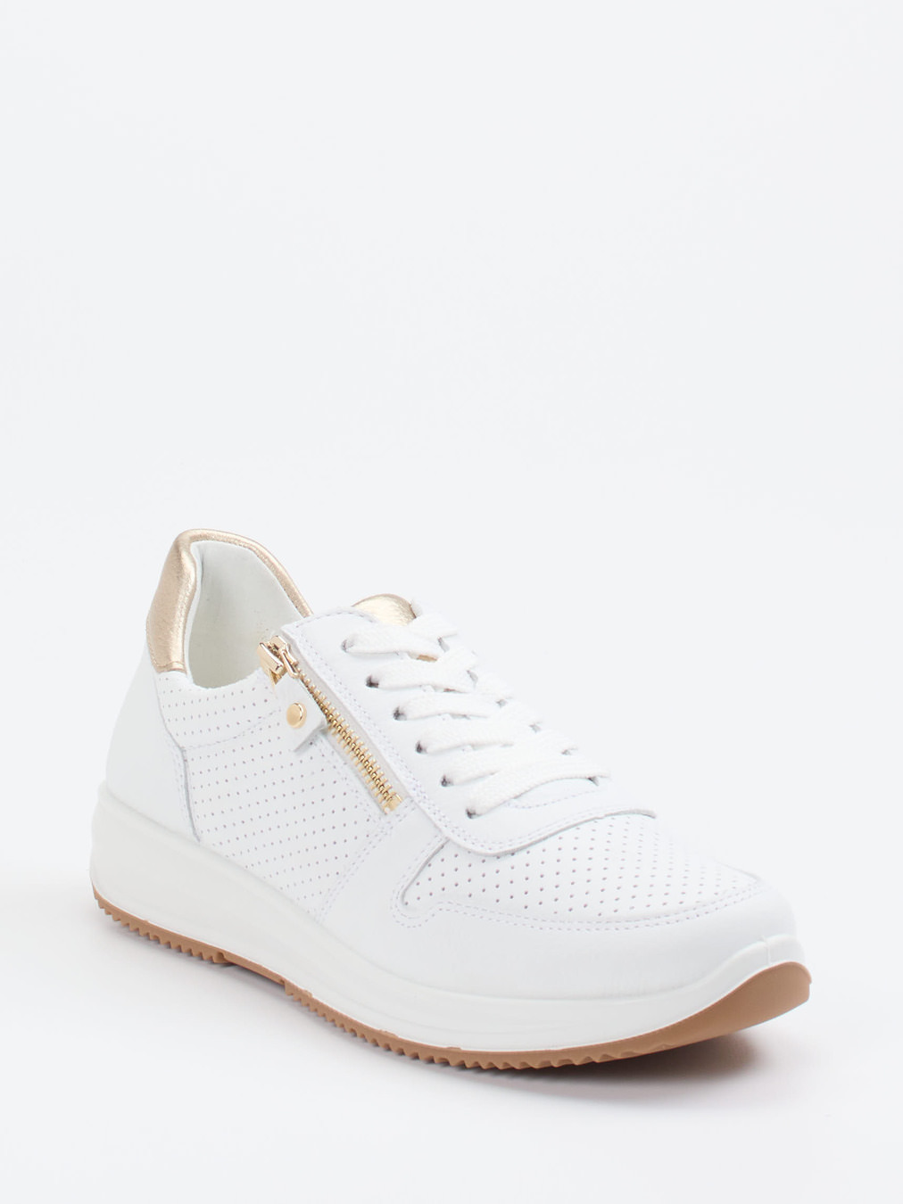 Ara – Komfort-Sneaker aus Kalbleder Weiß