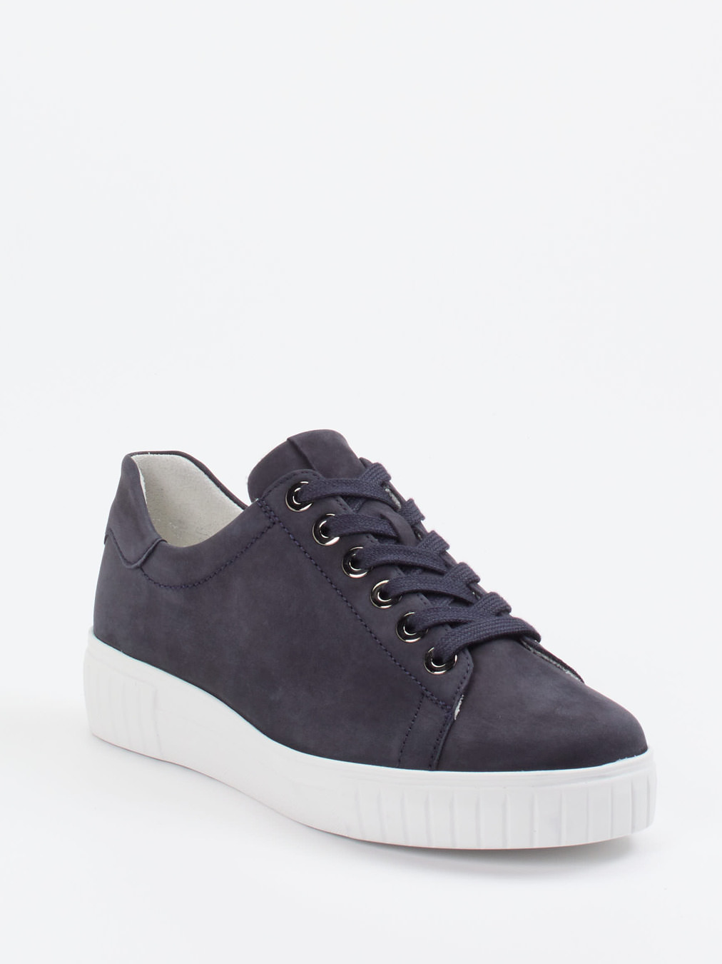 Semler – Sneaker aus Nubukleder Dunkelblau