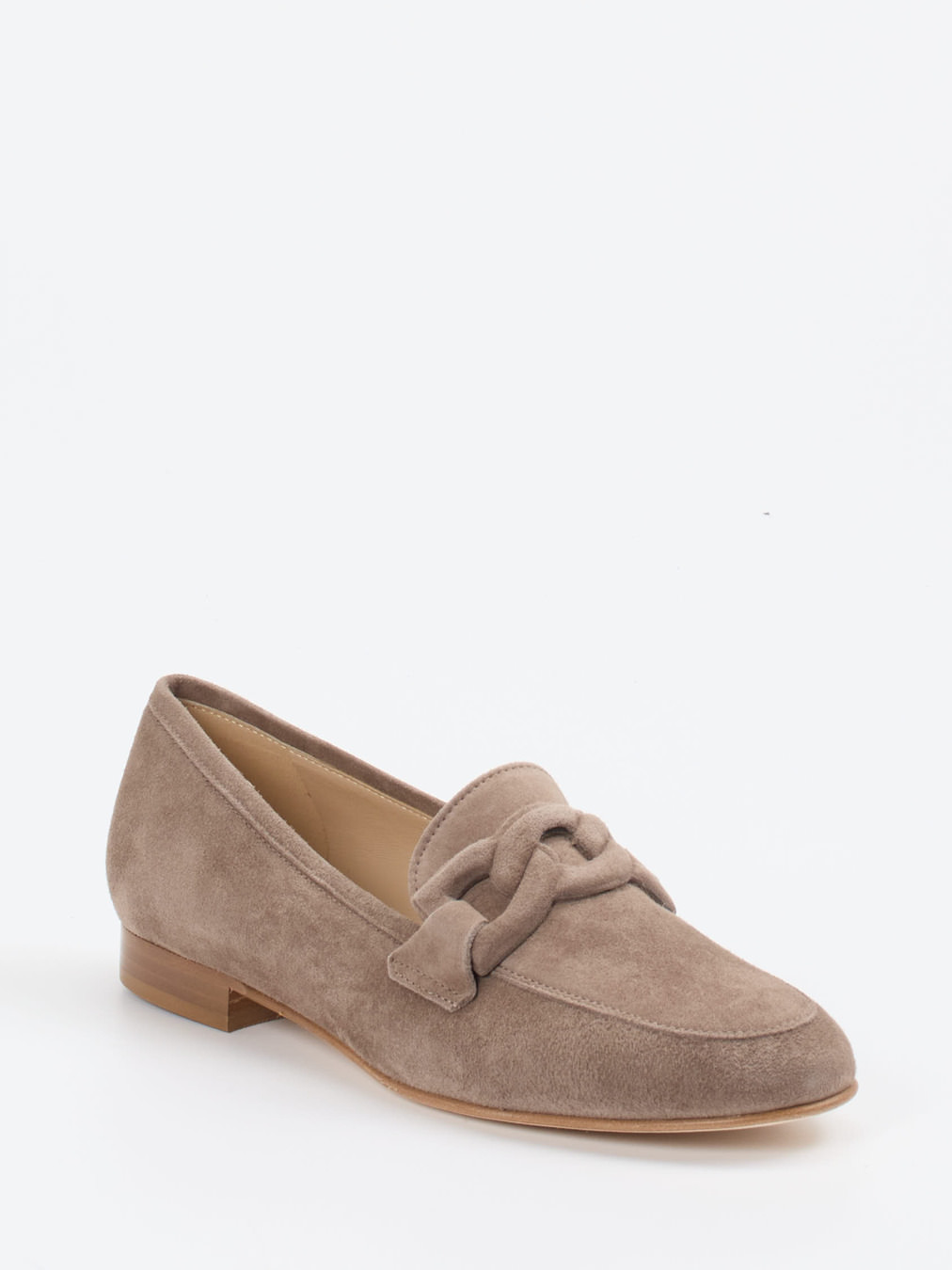 Mannori – Loafer aus Veloursleder in Taupe