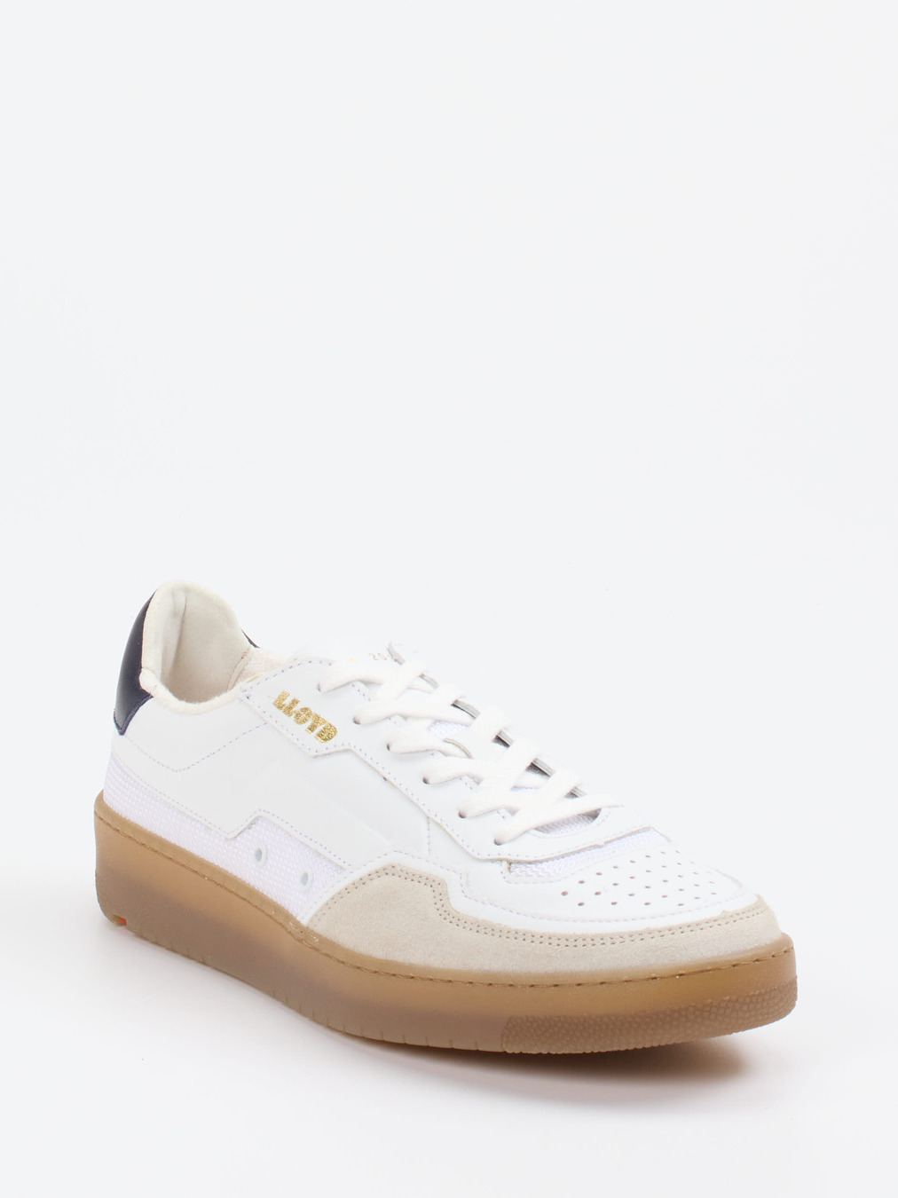 Lloyd – Sneaker aus Leder-Mix in Weiß